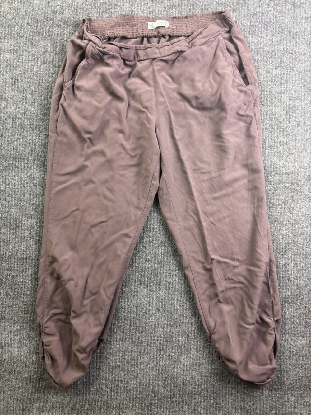 Carve‎ Designs Jogger Pants Womens M Purple Lightweight Elastic Waist Cuffed